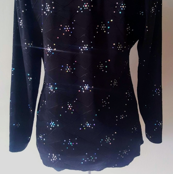 Vintage Susie Couture Black XL Rainbow Sparkles - Picture 4 of 4